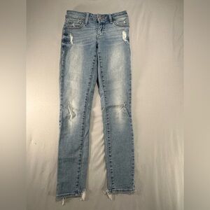Women’s Lucky Brand Lolita Super Skinny Distressed Blue Jeans Size 00/24 #842